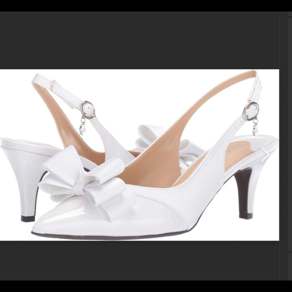 J. Renee Gabino WEDDING white kitten heels with bow ♥️ 👠 NEW WITHOUT BOX! - Picture 3 of 9